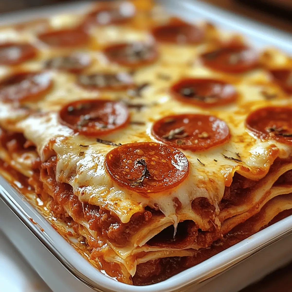 Pepperoni Pizza Lasagne für echte Genussmomente