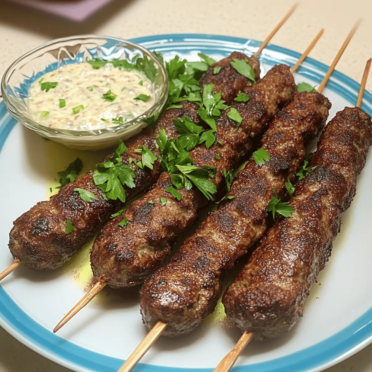 Saftige Kofta Kebab mit aromatischen Gewürzen