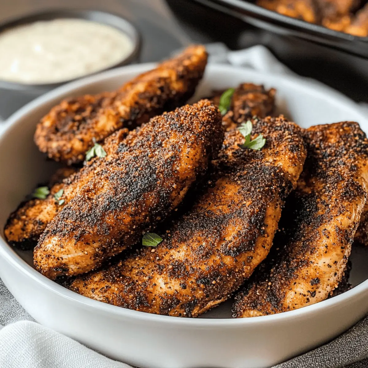 Saftige Popeyes Schwarze Hähnchenstreifen Rezept