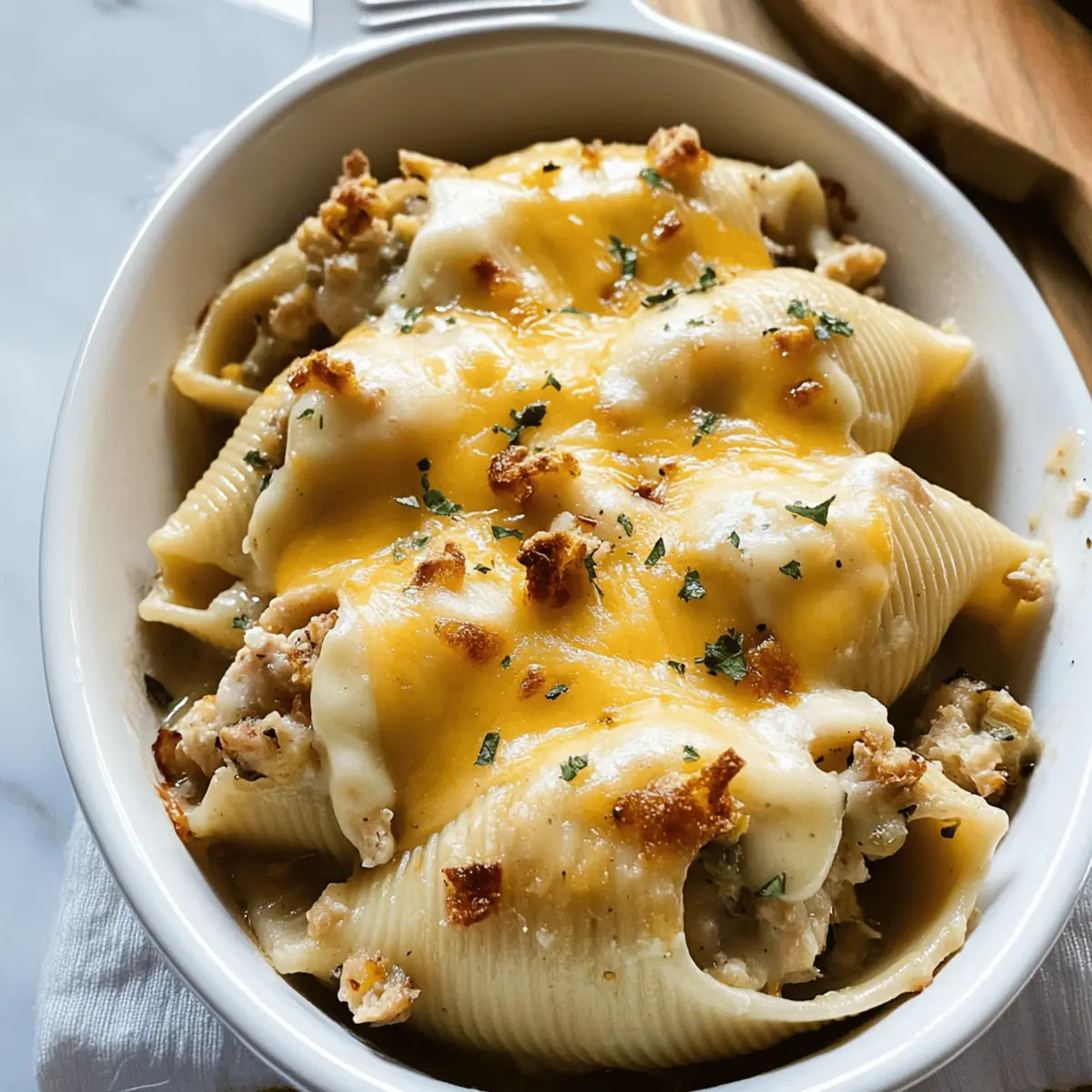 Türkische Rippchen Pasta Schalen mit Käsegravy