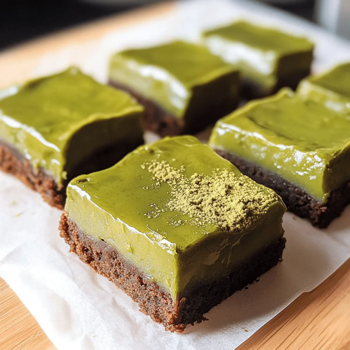 Mochi Brownies mit Matcha Ganache – Der Ausgang