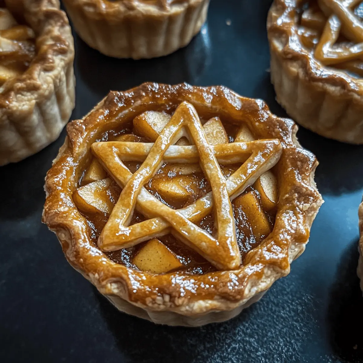 Pentagram Vegan Apfelkuchen für Halloween