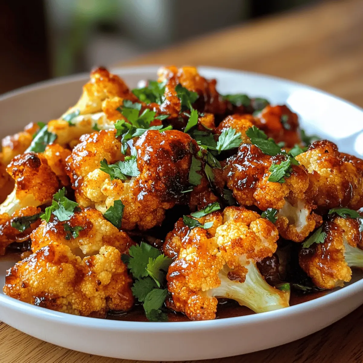 Süß-scharfer gebackener Blumenkohl Genuss pur