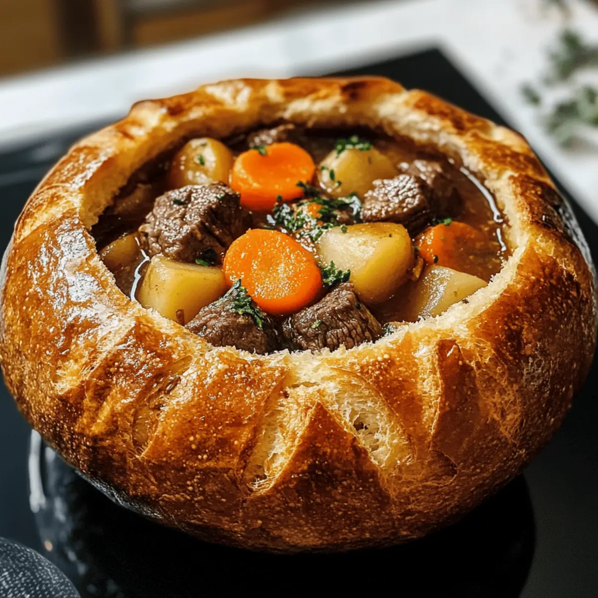 Hexenbrühe: Festlicher Rindereintopf im Brotkessel