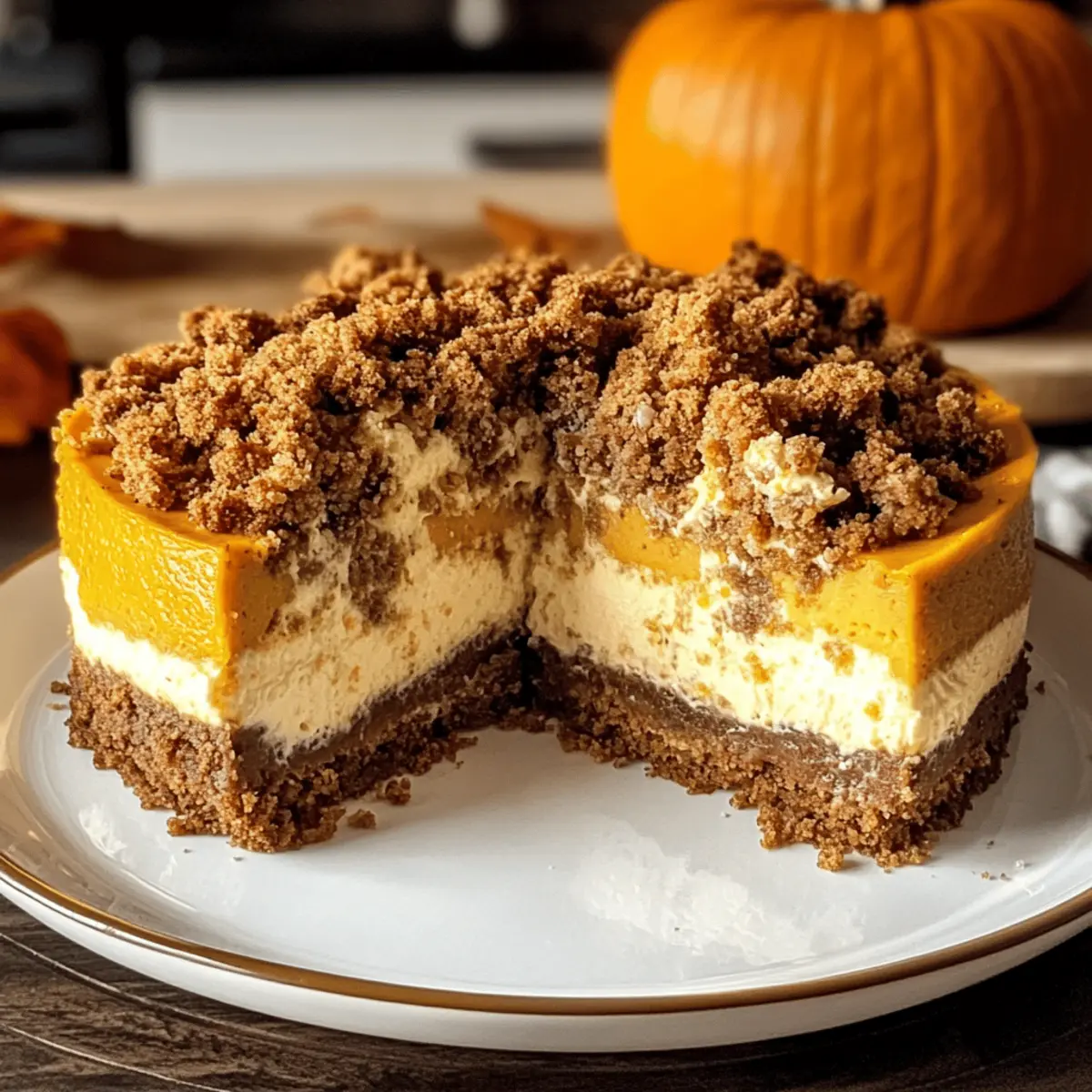 Pumpkin Streusel Cheesecake für gemütliche Herbstabende