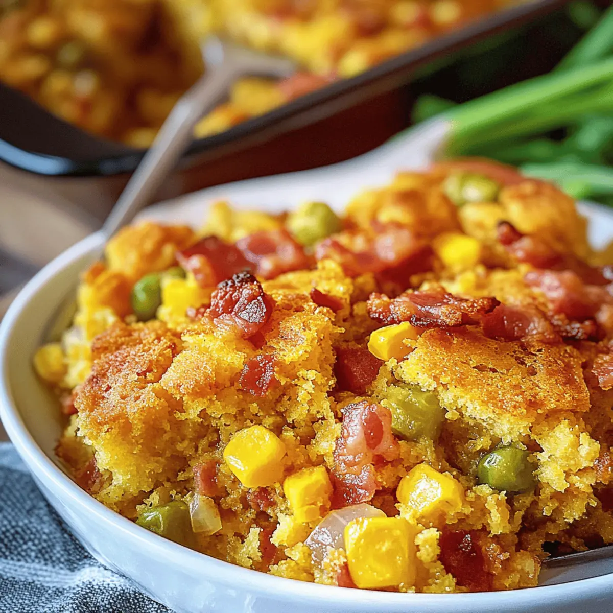 Bacon Cornbread Dressing für die Feiertage