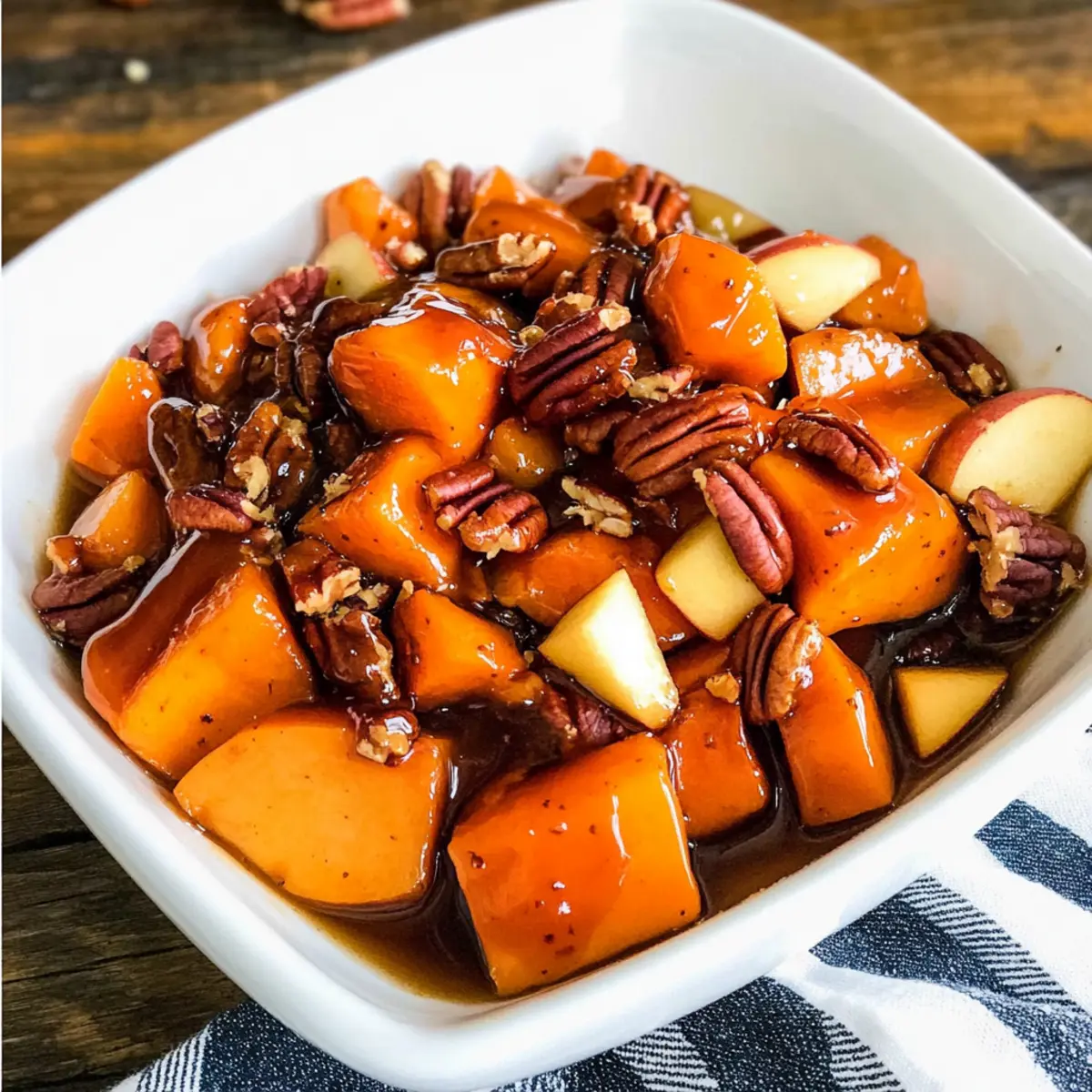 Der Ausgang: Glasiert Süßkartoffeln mit Honig