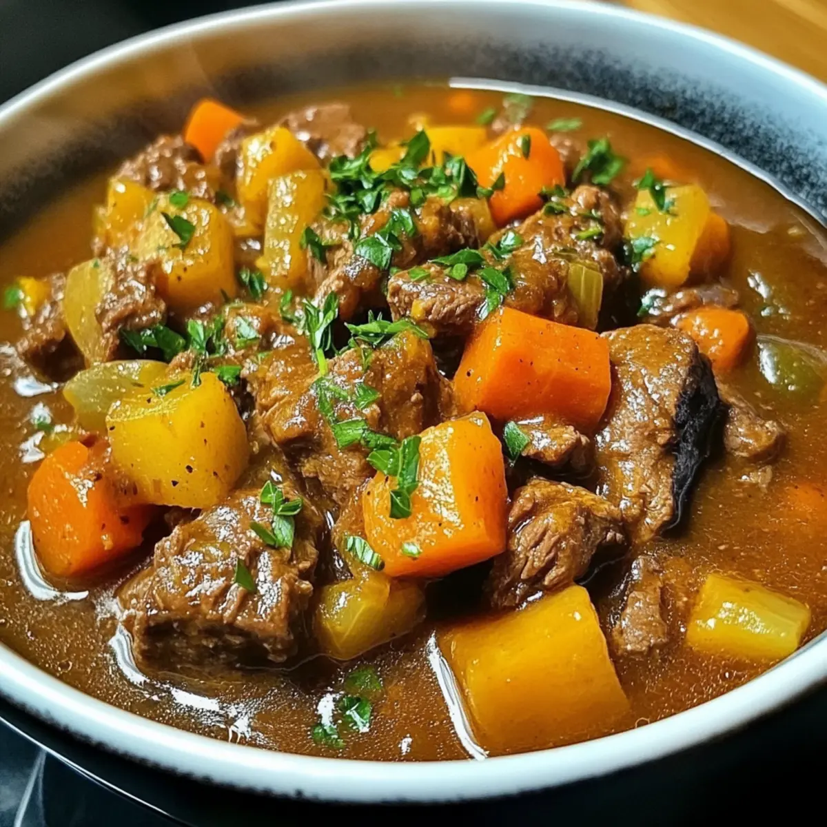 Herbsternte Rindfleisch Eintopf für Wohlfühlmomente