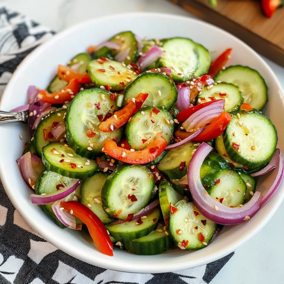 Gurken- und Paprikasalat für den perfekten Sommer
