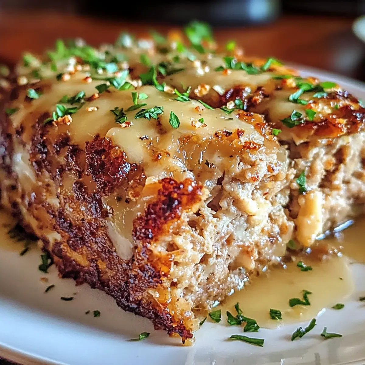 Knoblauch Parmesan Hähnchen Fleischlaib ganz einfach