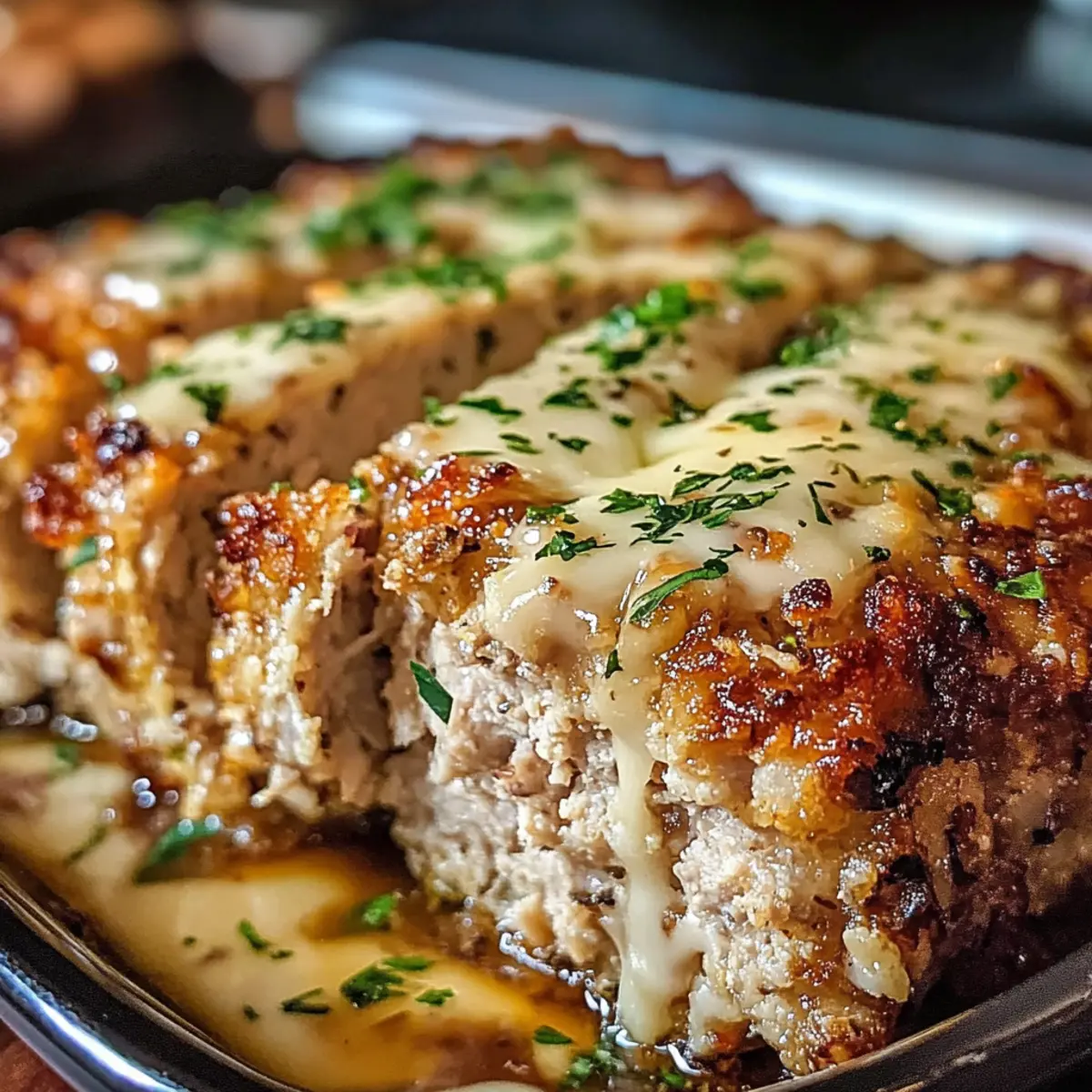Knoblauch Parmesan Hühnchen Fleischlaib für Genussmomente