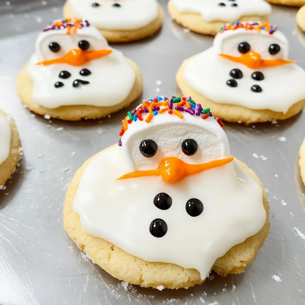 Geschmolzene Schneemann-Kekse: Spaßige Backidee für die Feiertage