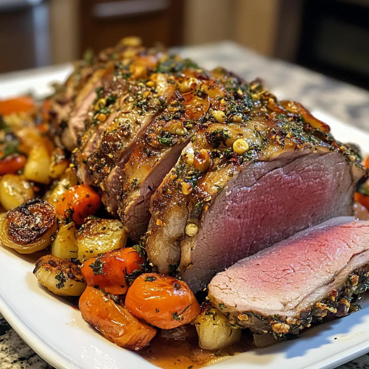 Geröstete entbeinte Lammkeule für den perfekten Genuss