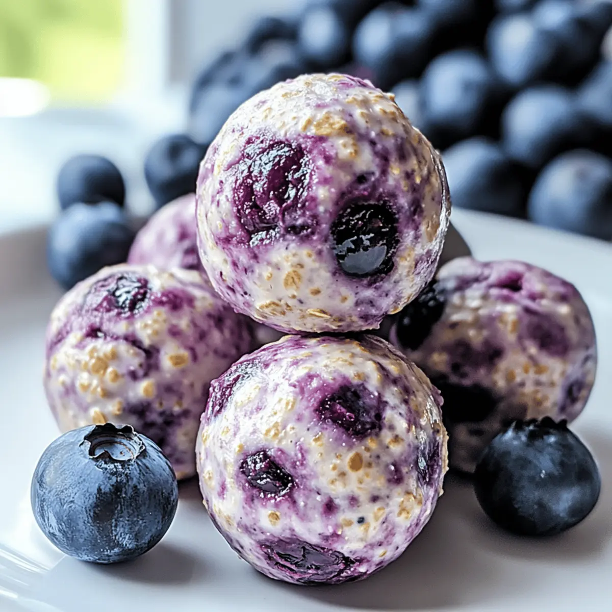 Köstliche Blaubeer-Käsekuchen Proteinbällchen