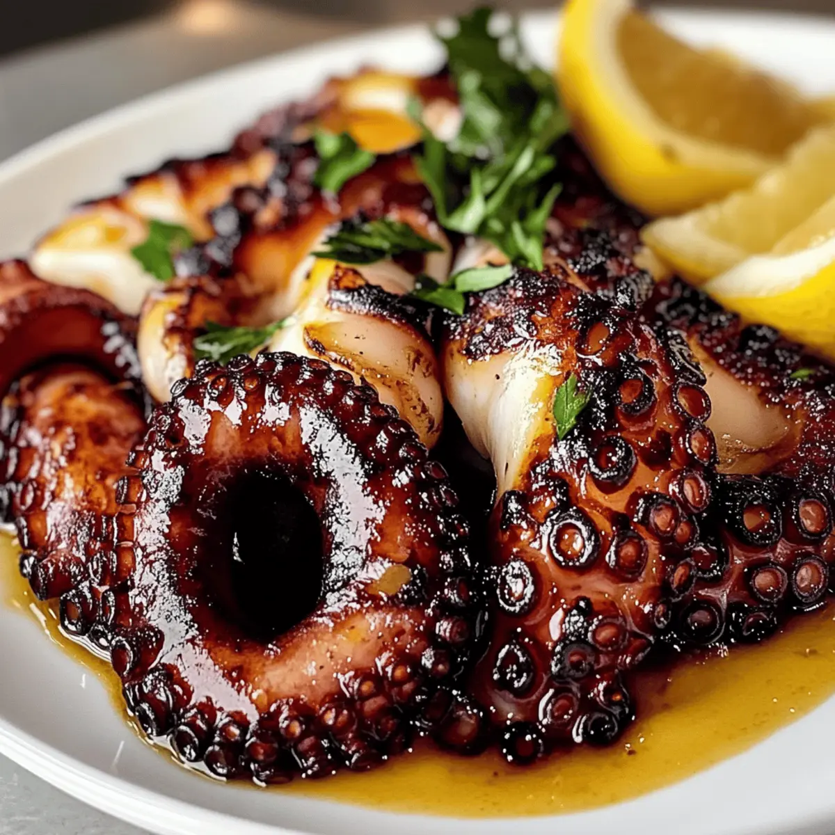 Gegrillte Oktopus-Tentakel mit rauchiger Butter