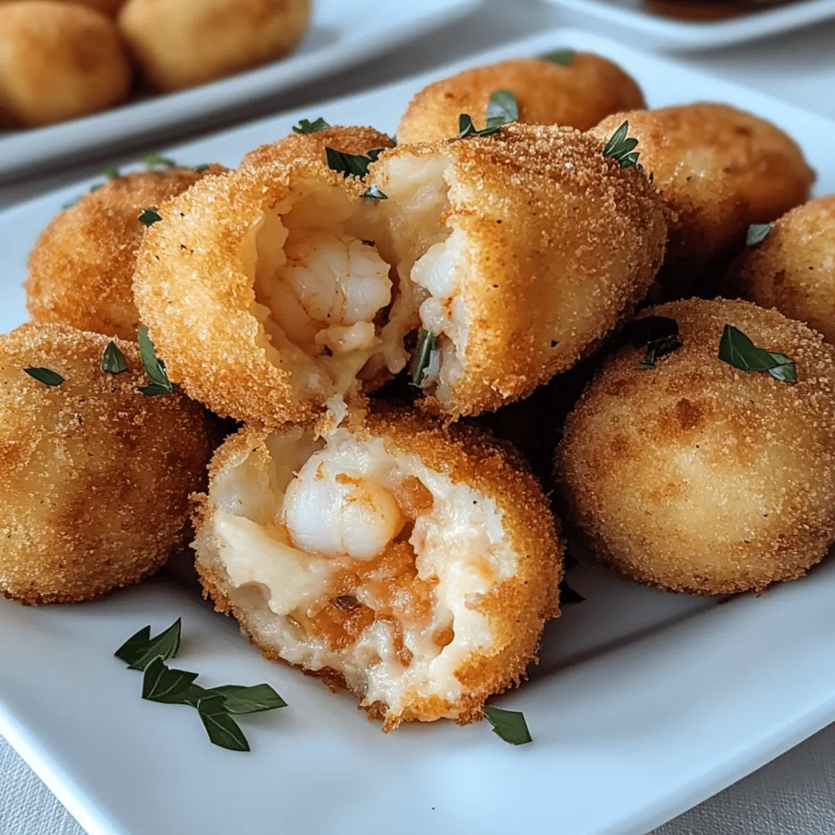 Knusprige portugiesische Garnelen-Kroketten