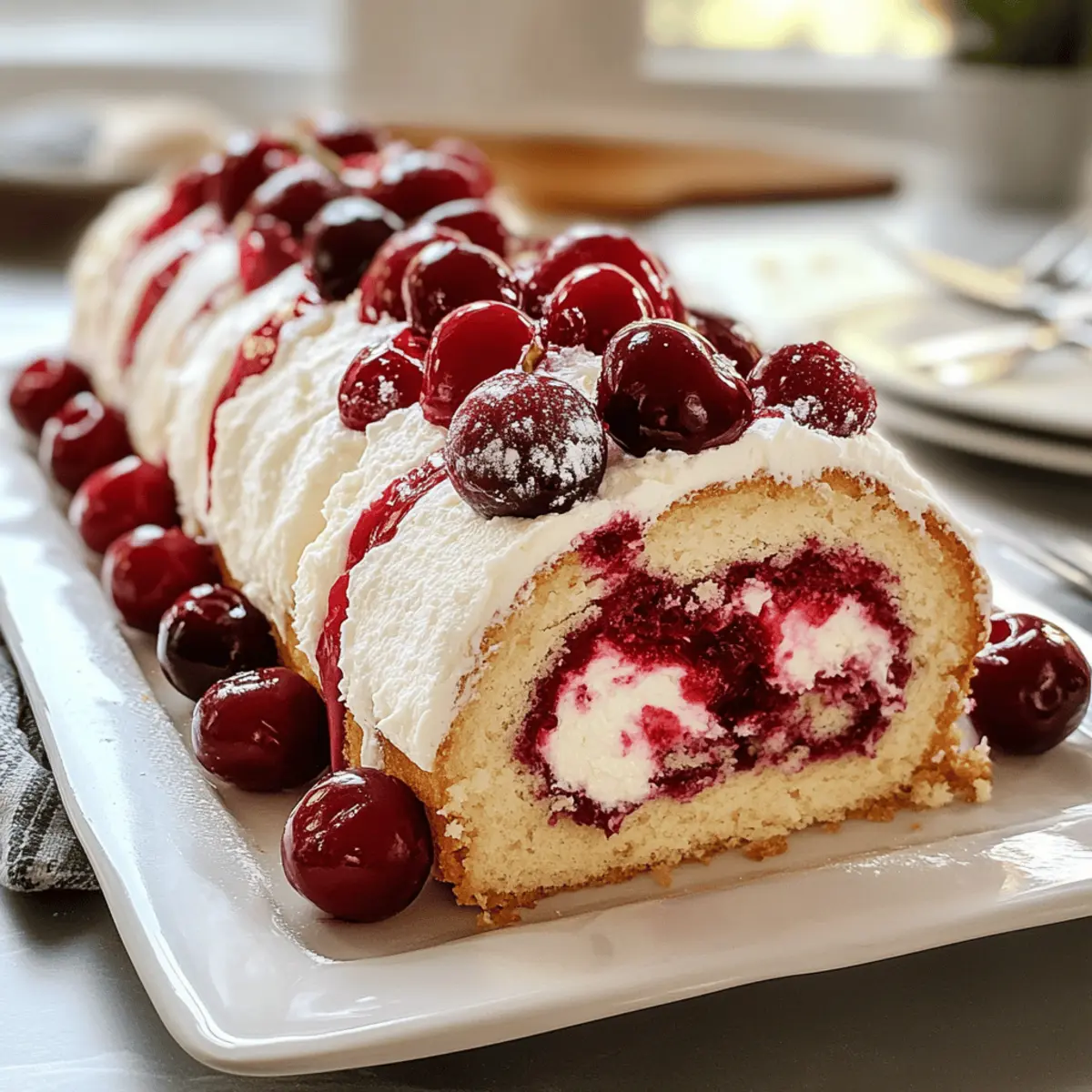 Himmlischer Kirsch-Cheesecake-Roll für jeden Anlass