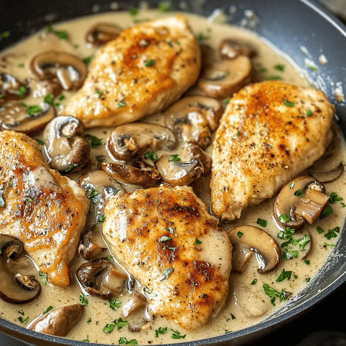 Cremiges Pilz-Hühnchen in 30 Minuten