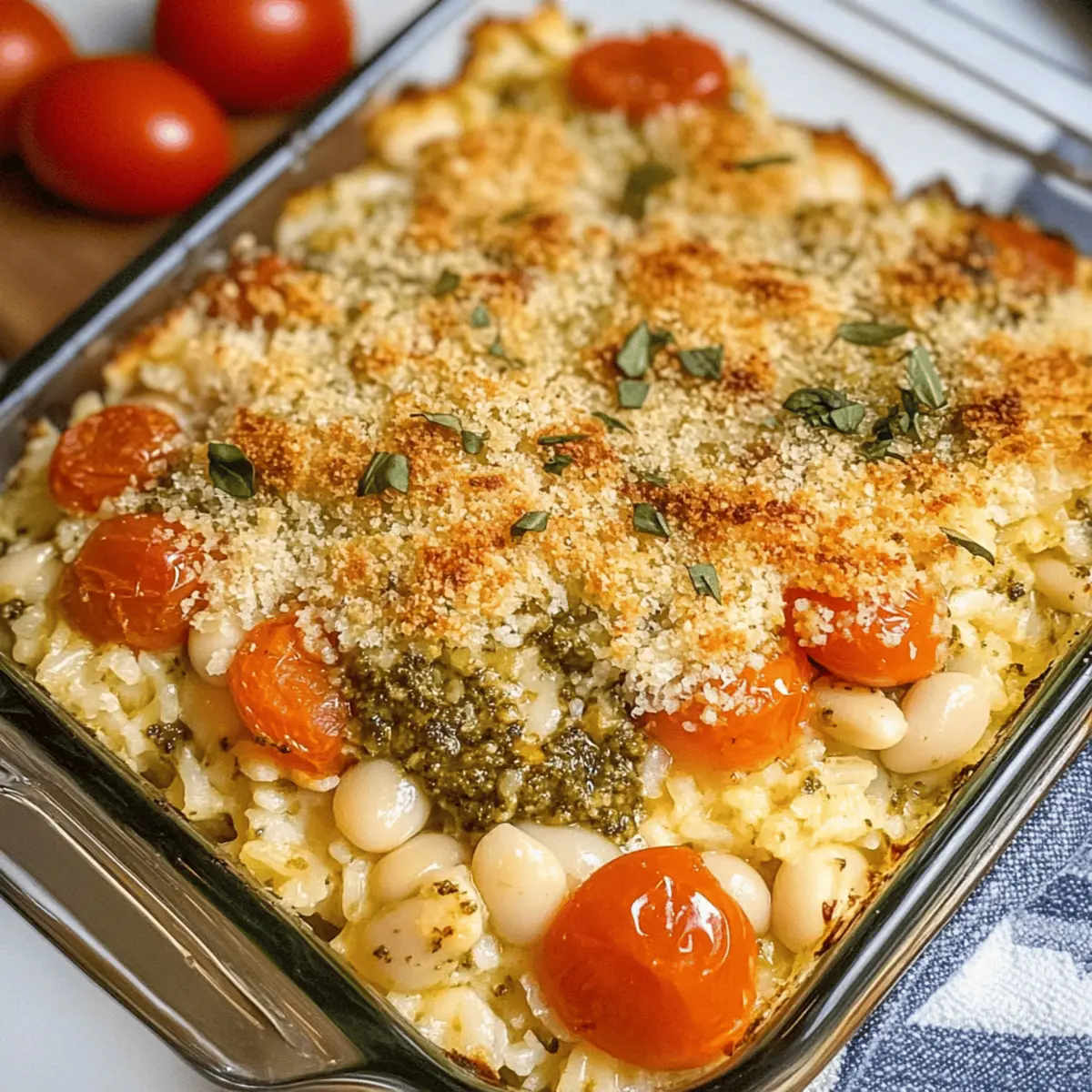 Weißer Bohnen-Pesto-Auflauf ganz schnell zubereitet