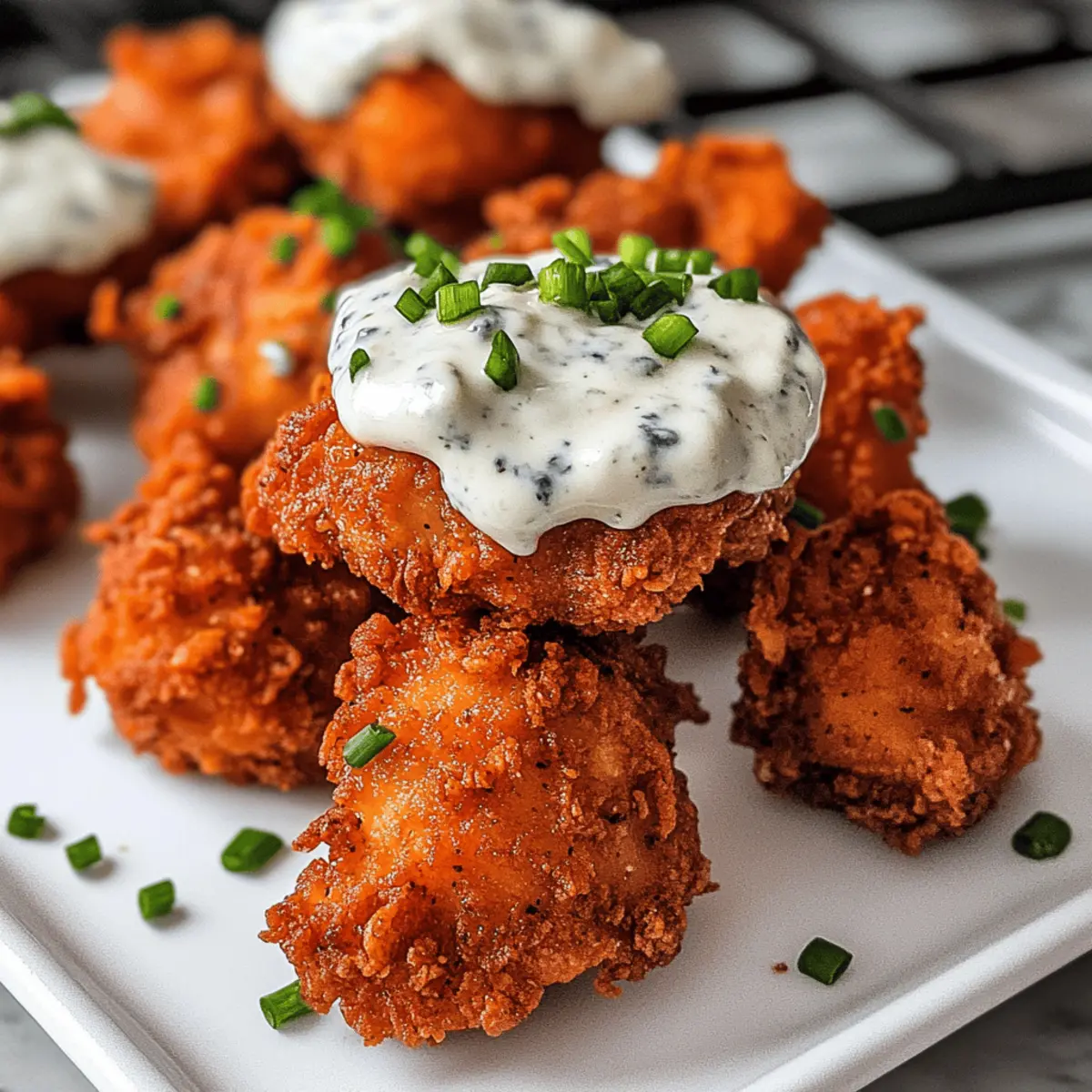 Knusprige Chicken Bites im Gurken-Sud