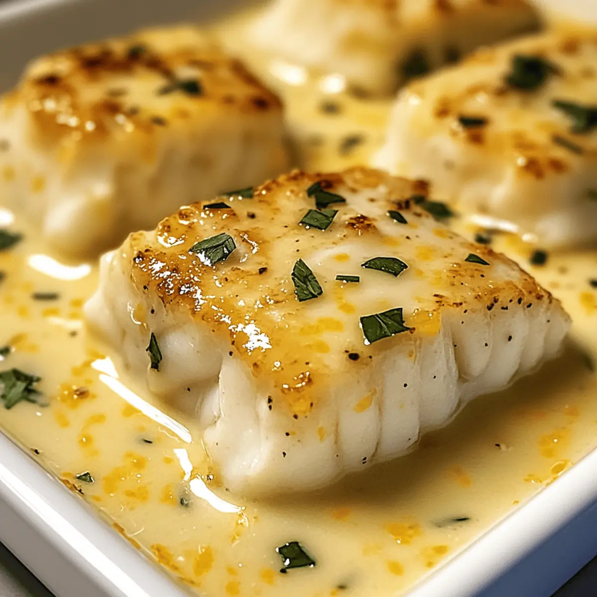 Kabeljau in Kokos-Zitronensauce überbacken