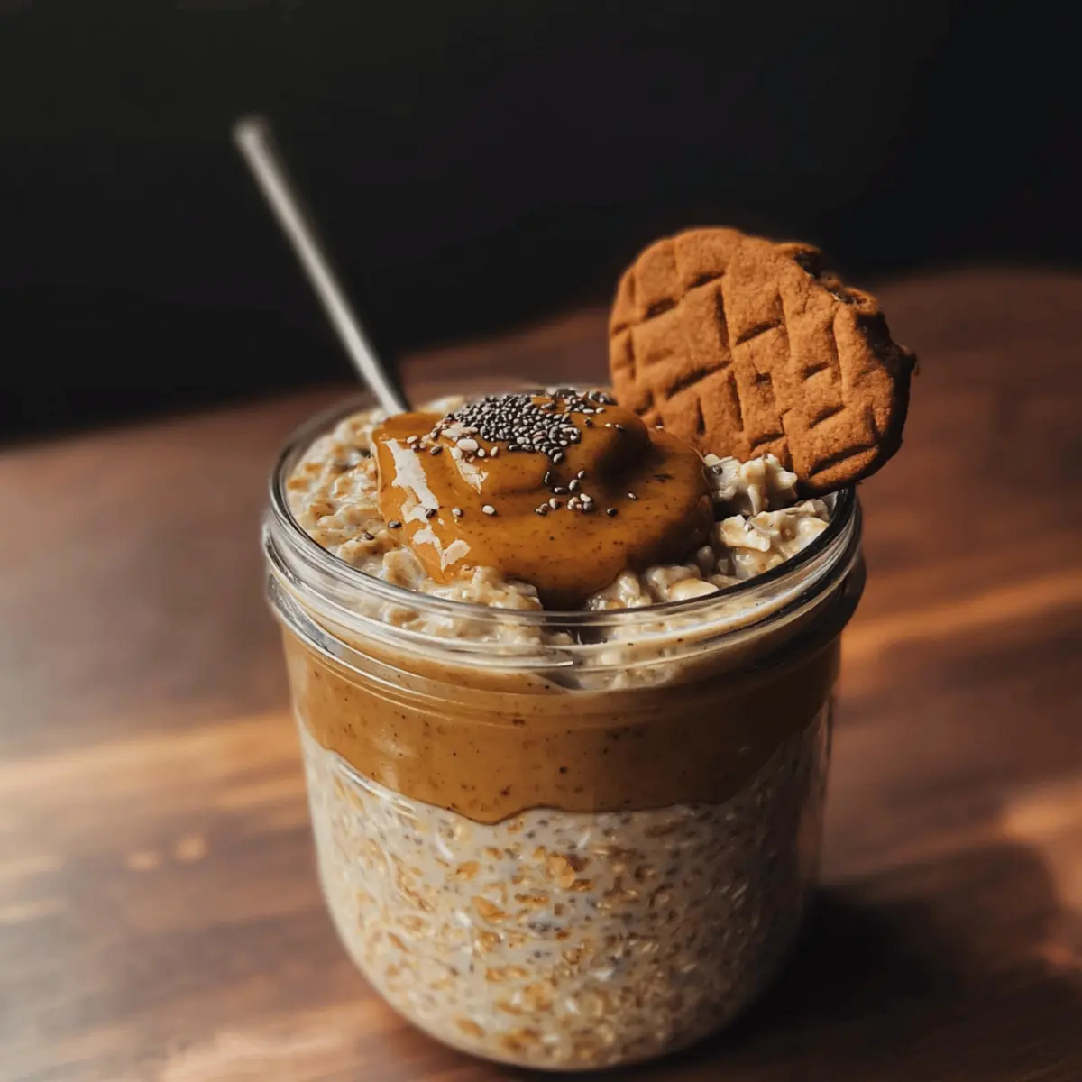 Cremige Biscoff Overnight Oats für ein Frühstücksvergnügen