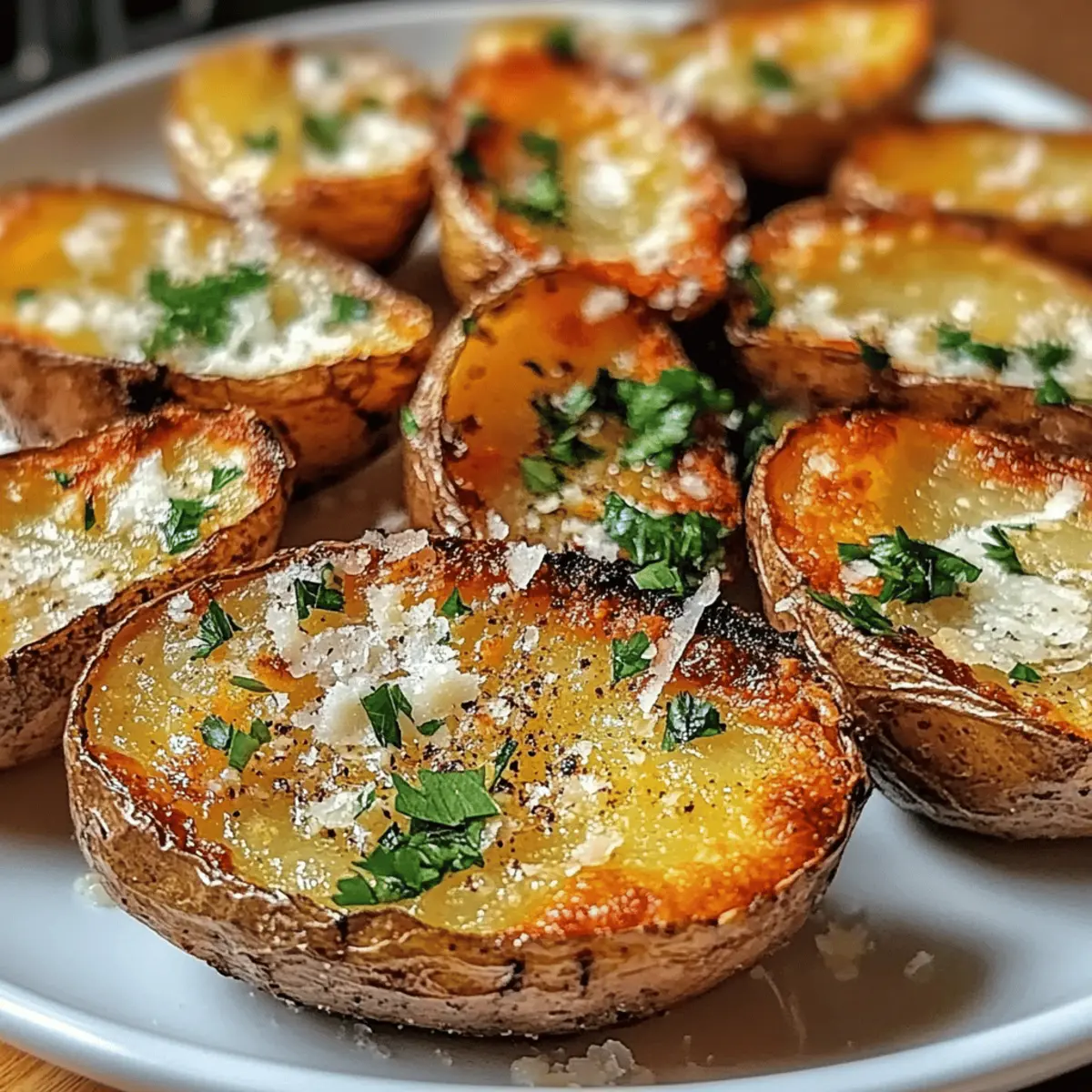 Krosse Knoblauch-Kräuter Kartoffelschalen