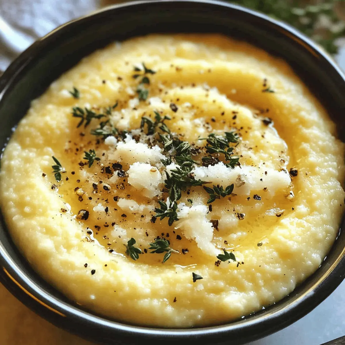Cremige Polenta mit Parmesan für Zuhause