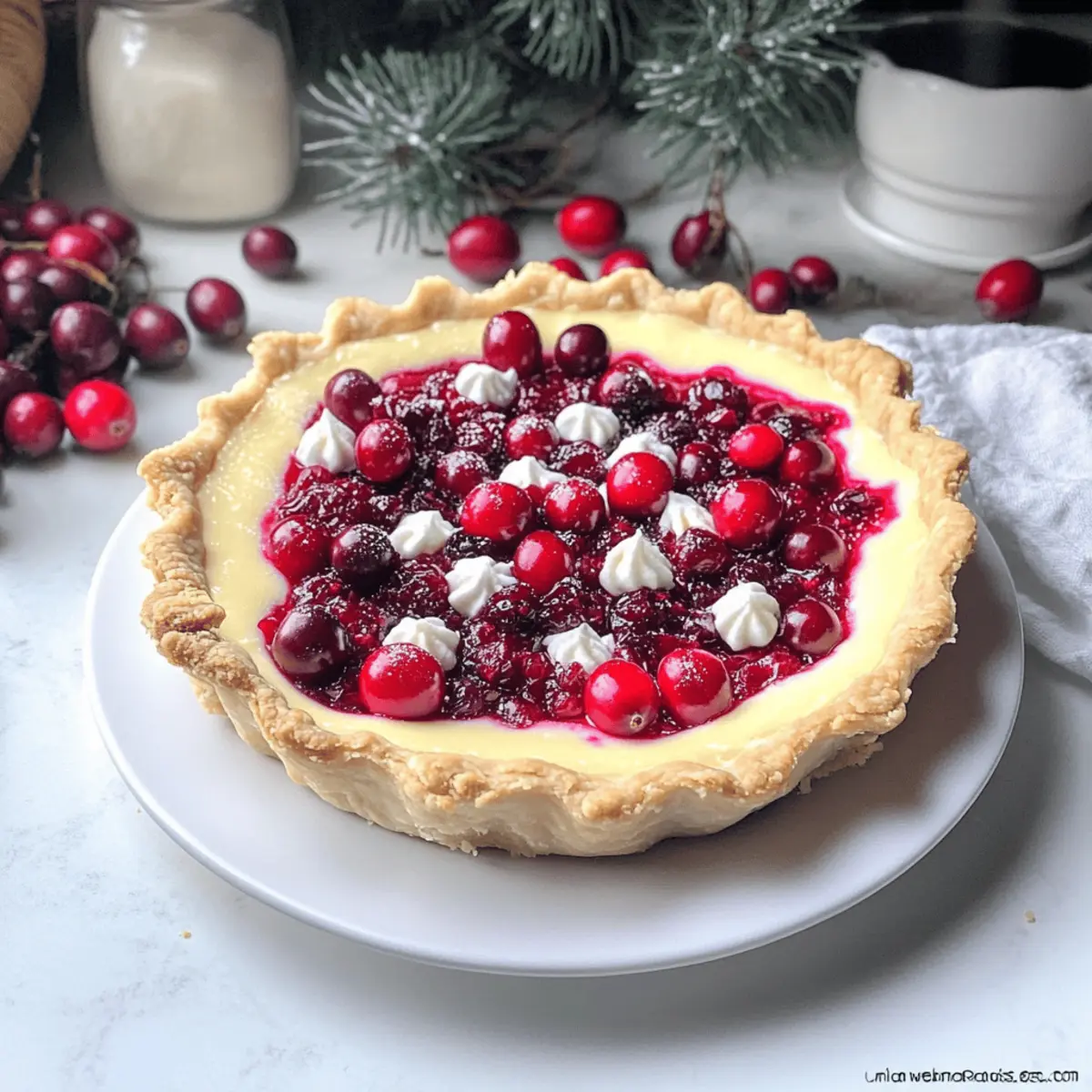 Cranberry Custard Pie für den perfekten Ausgang