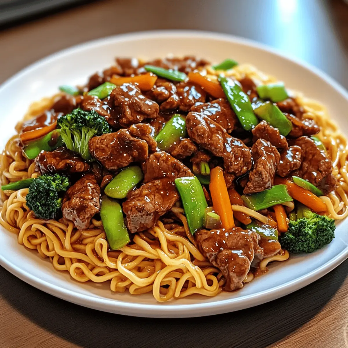 Der Ausgang: Klebrige Rindernudeln zubereiten