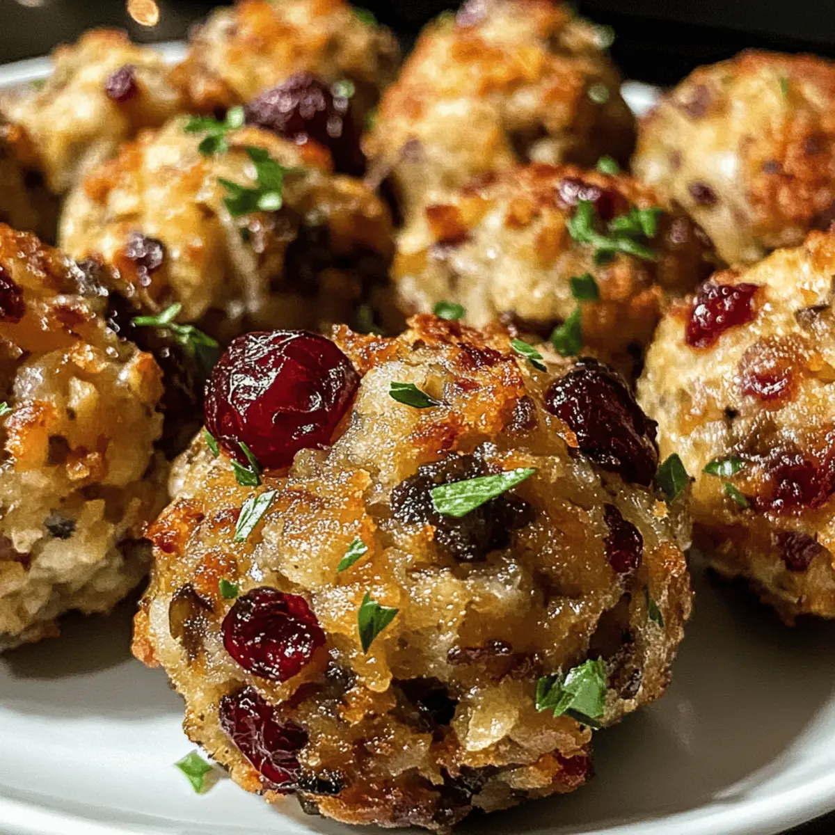 Cranberry Turkey Stuffing Balls für festliche Anlässe