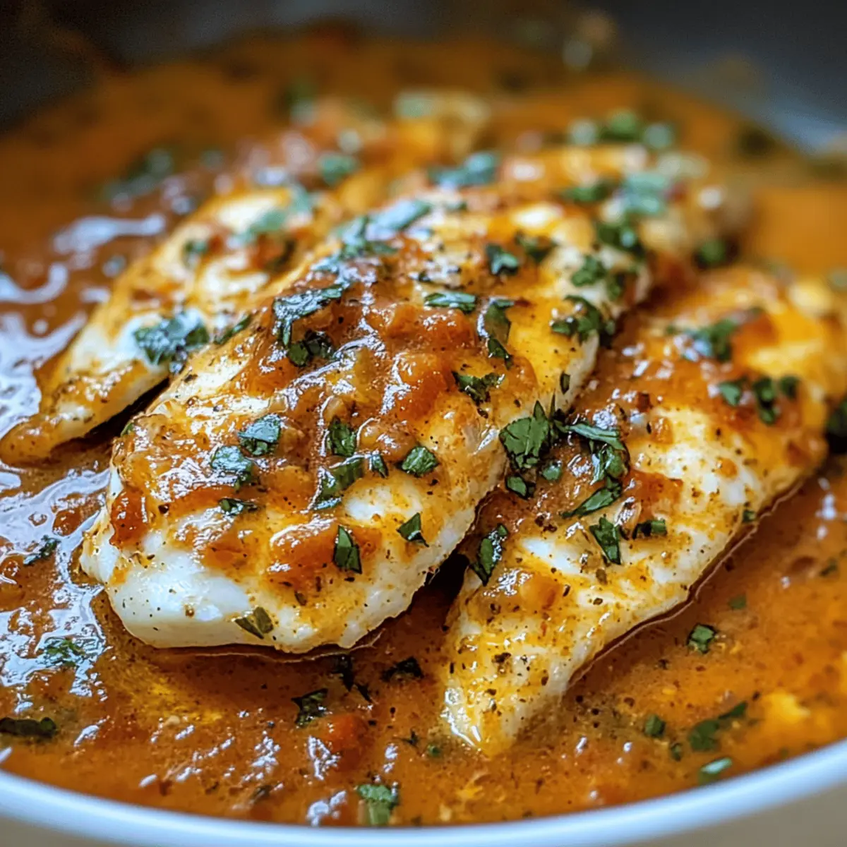 Tilapia in gerösteter Paprikasoße genießen