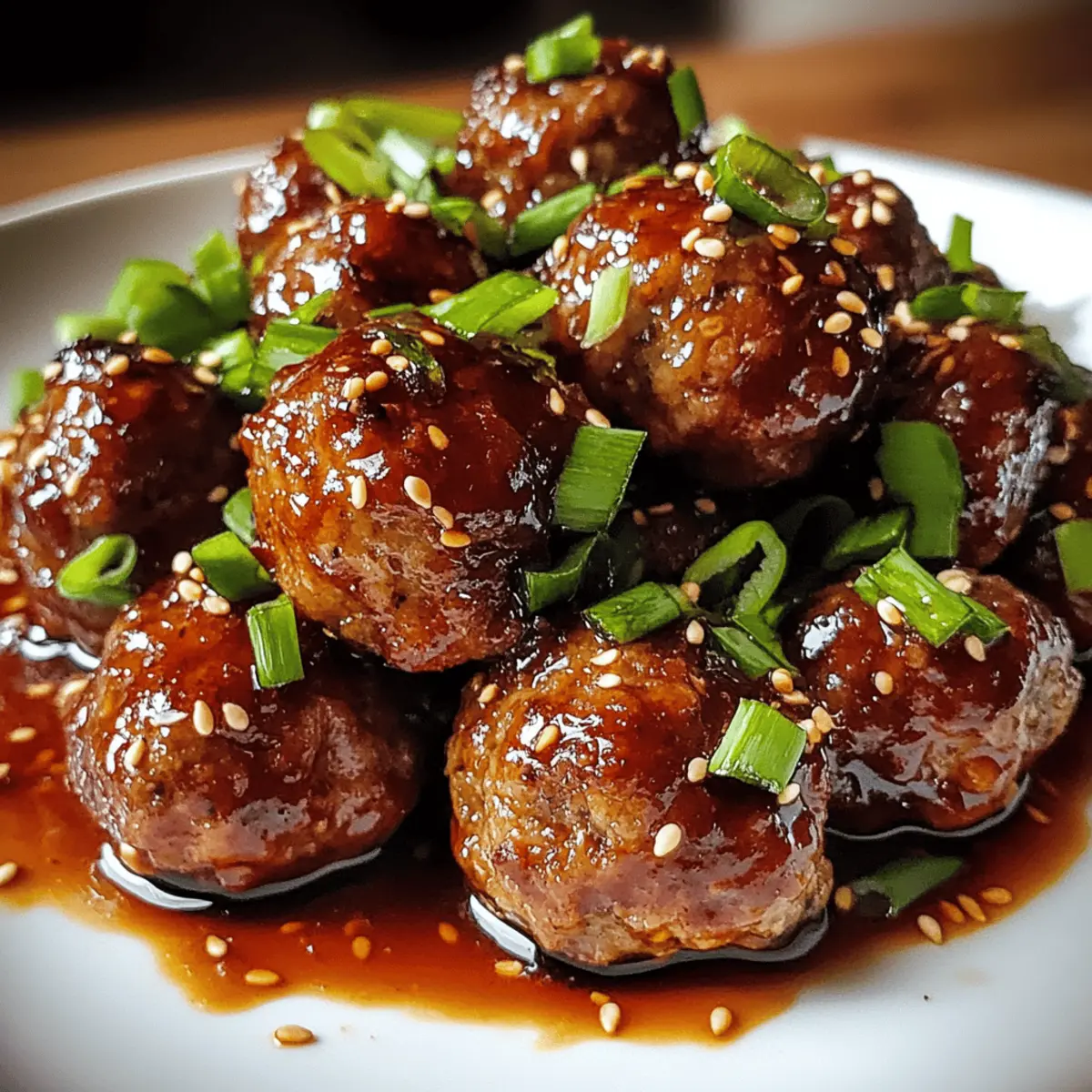 Würzige asiatische mongolische Fleischbällchen