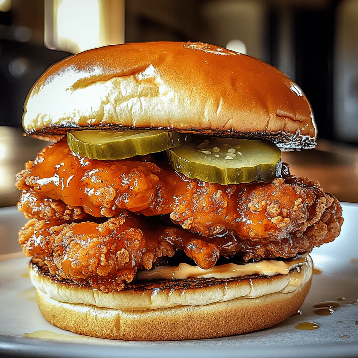 Spicy Hot Honey Crispy Chicken Sandwich fürs Wochenende