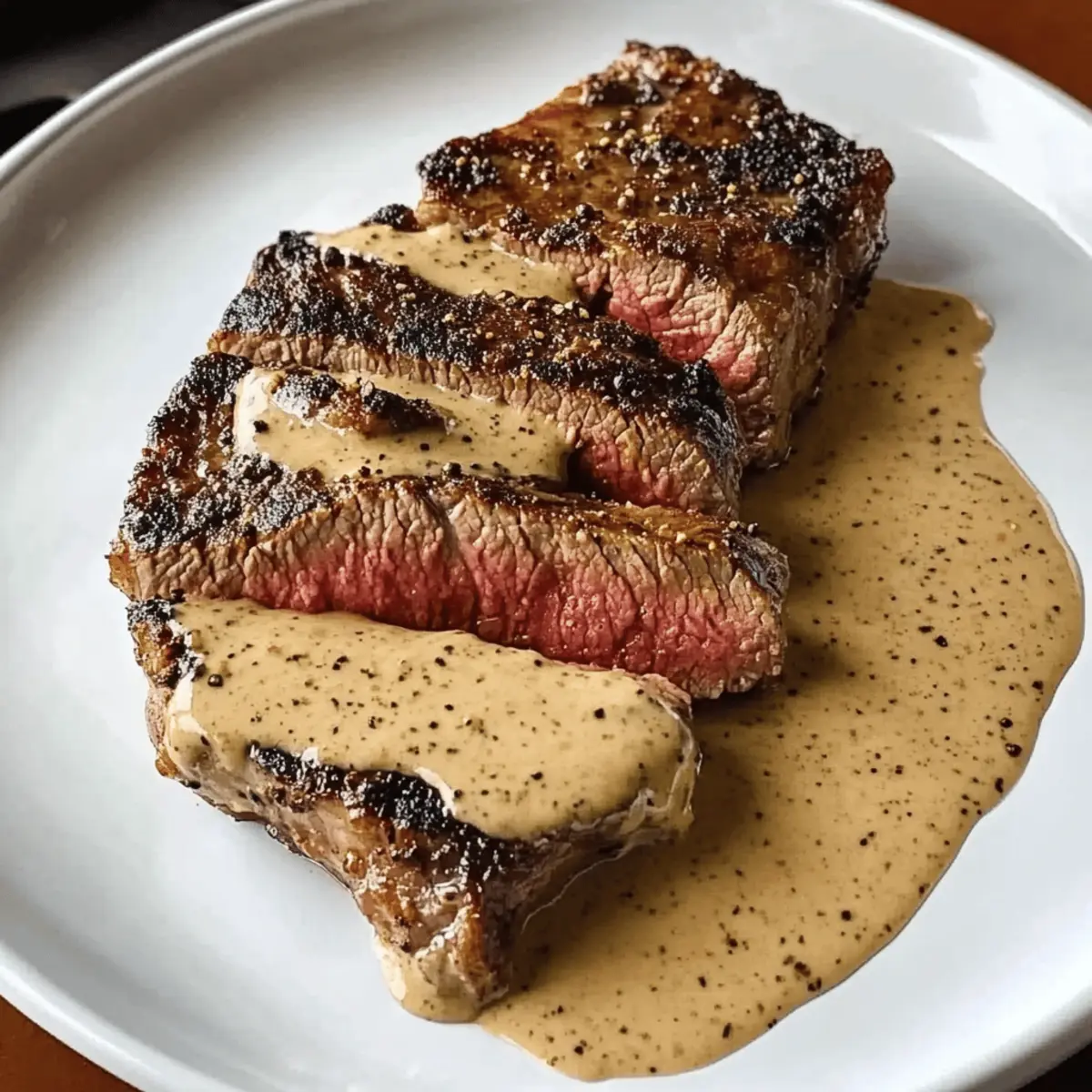 Steak mit cremiger Pfeffersauce genießen