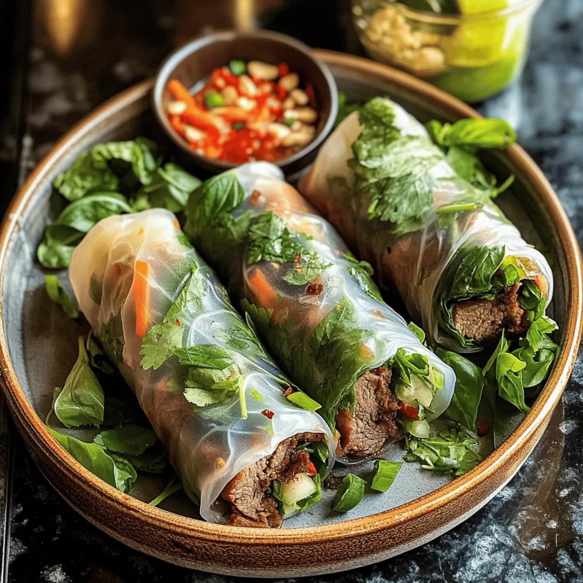 Der Ausgang: Geschmackvolle Thai Basilikum Röllchen