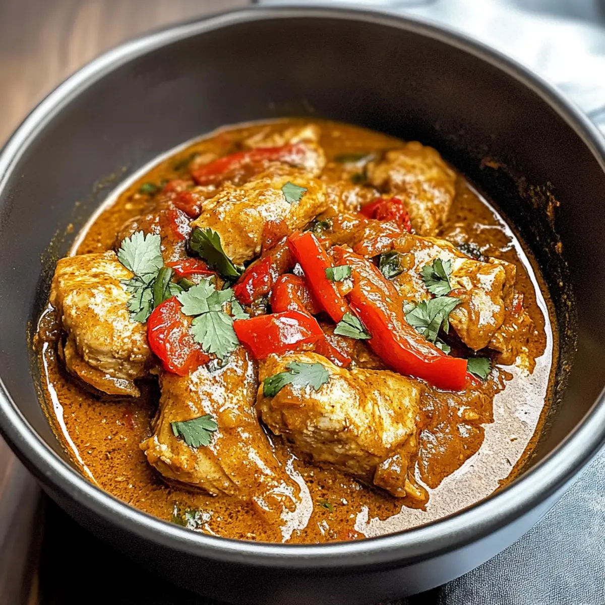 Afrikanischer Hühnchen-Erdnuss-Eintopf für Genießer