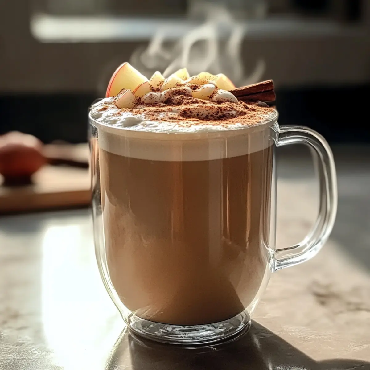 Verwöhnender Apfel Chai Latte für gemütliche Stunden
