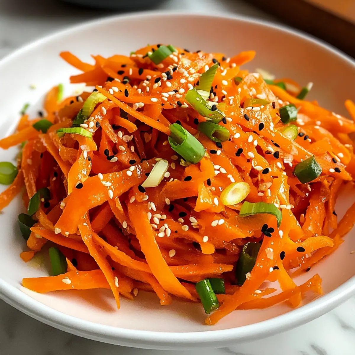 Asiatischer geriebener Karottensalat in 10 Minuten