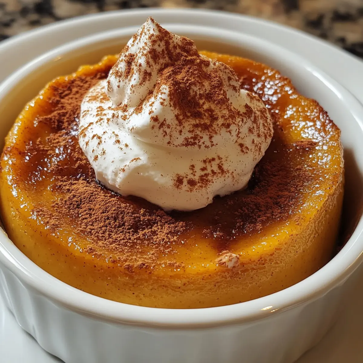 Gebackenes Kürbisgewürzpudding für einen gemütlichen Herbst