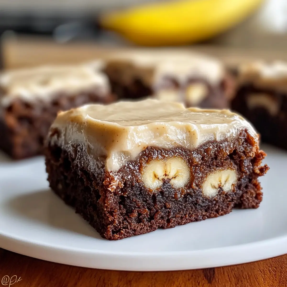 Bananenbrot Brownies für schokoladige Glücksmomente