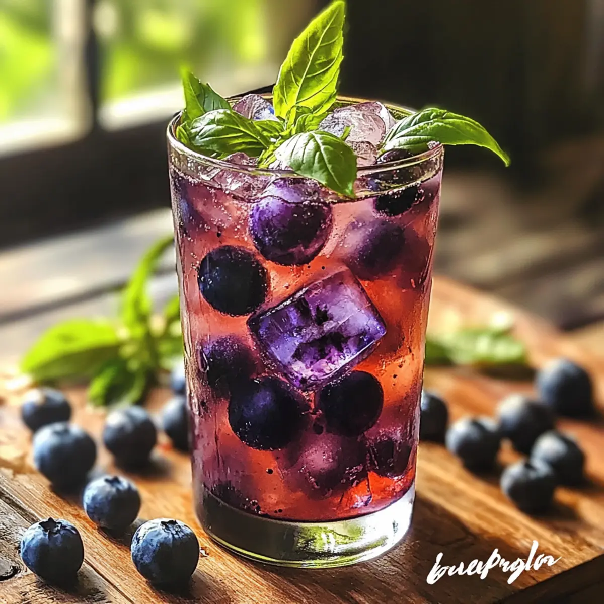 Blaubeer-Basilikum-Tee-Trinker für entspannte Brunchs