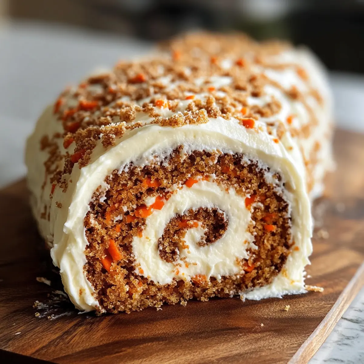 Karottenkuchenrolle mit Frischkäsefüllung leicht gemacht