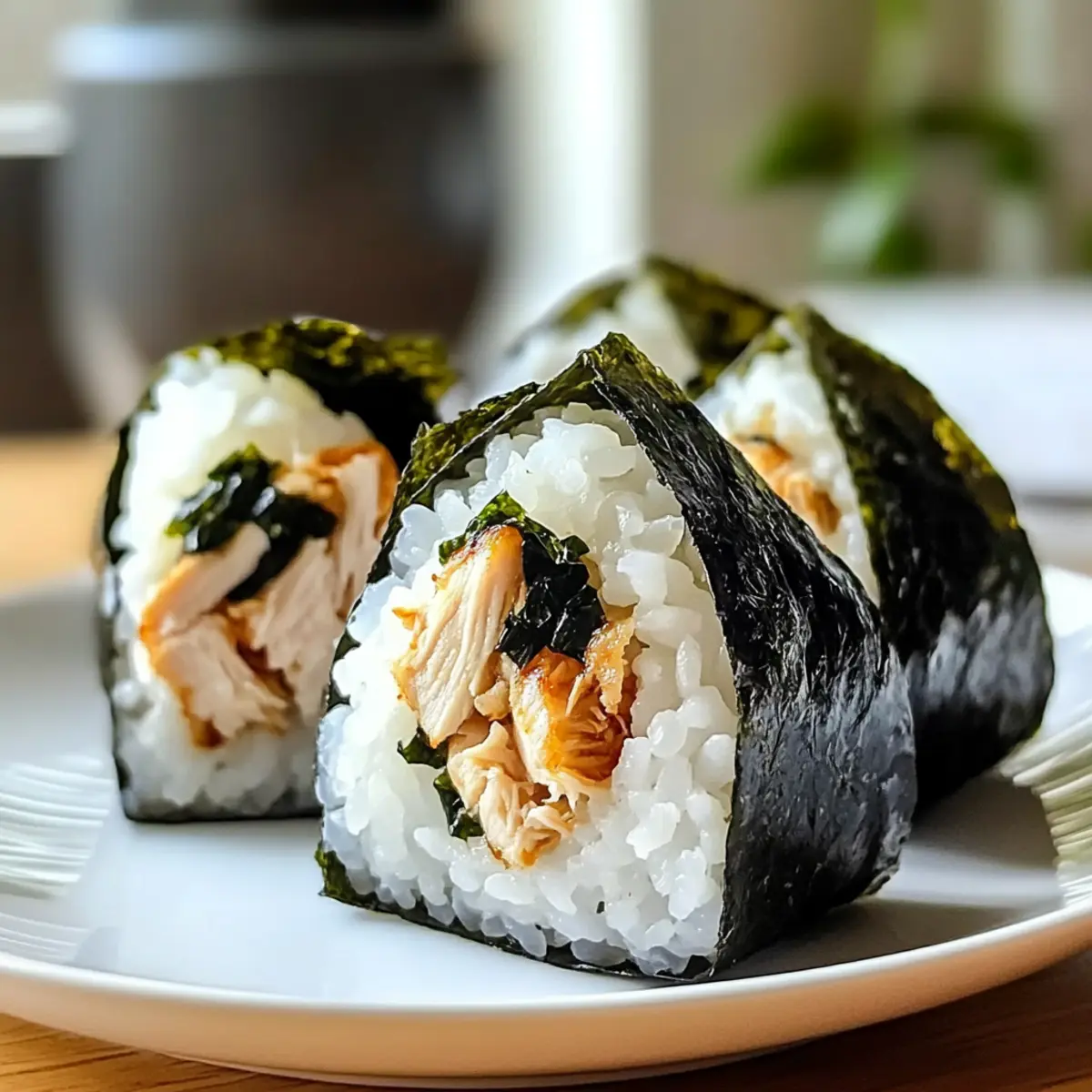 Hühnchen Onigiri: Schnelle und leckere Reisballen
