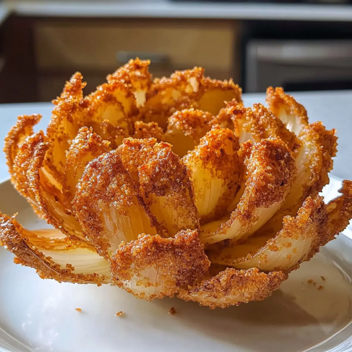 Knusprige Heißluftfritteuse Blühende Zwiebel genießen