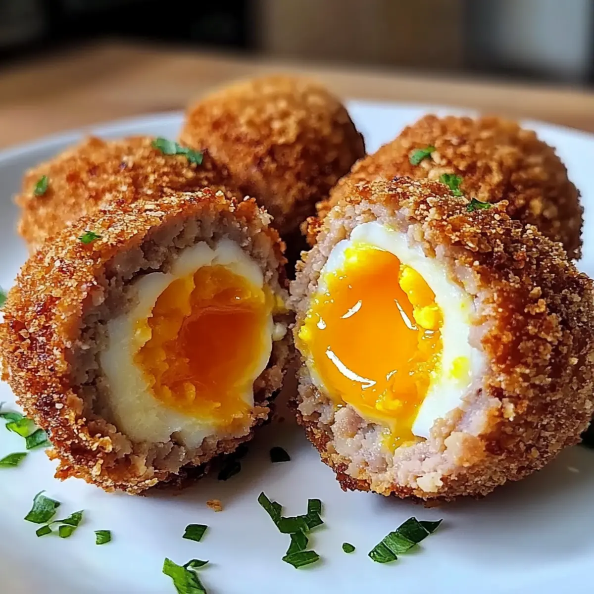 Knusprige Heißluftfritteuse Schottische Eier einfach gemacht