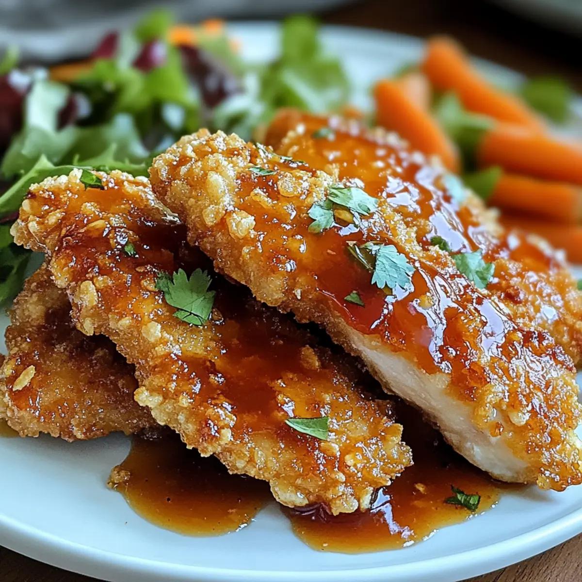 Knuspriges Gebackenes Heißhonig-Hühnchen für Genießer