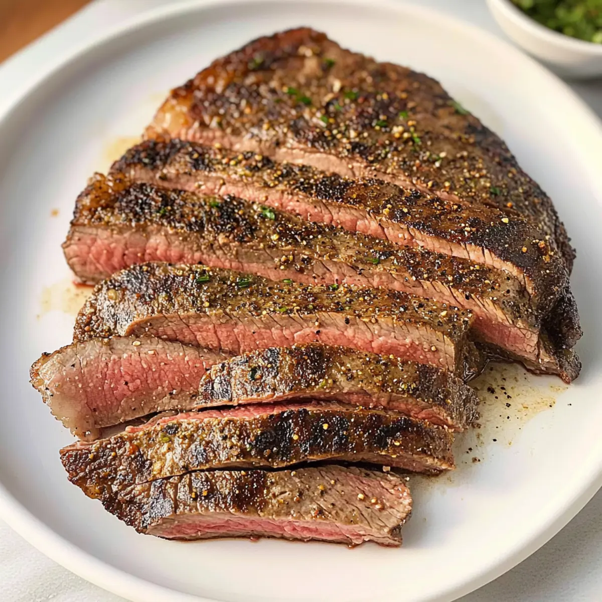 Trockenmarinierter gegrillter Flankensteak Genuss