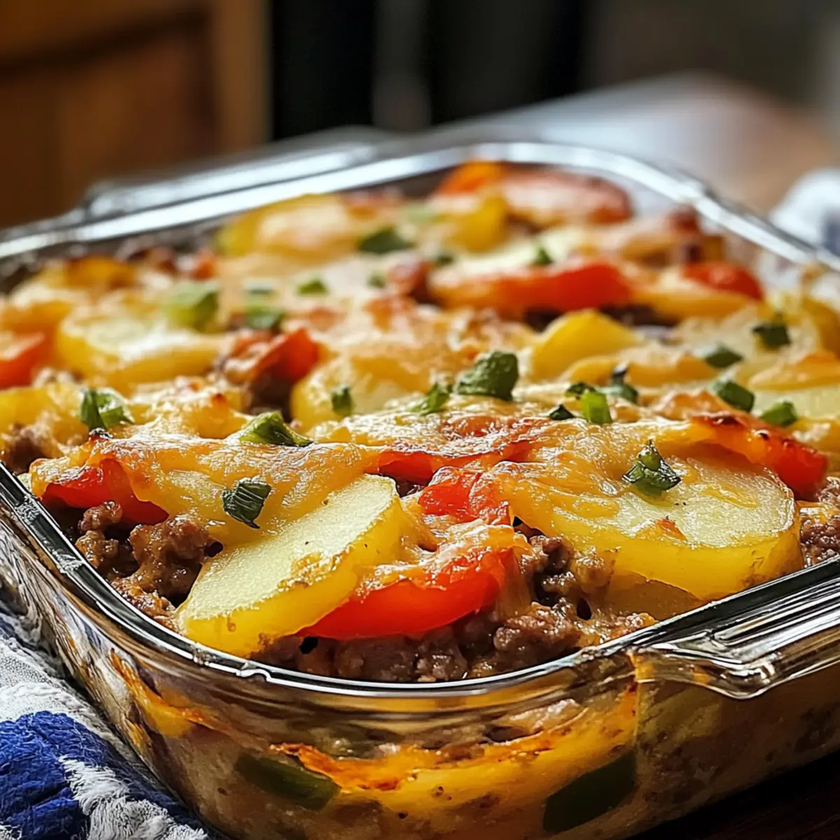 Fünf-Lagen-Rindfleischauflauf für Zuhause genießen