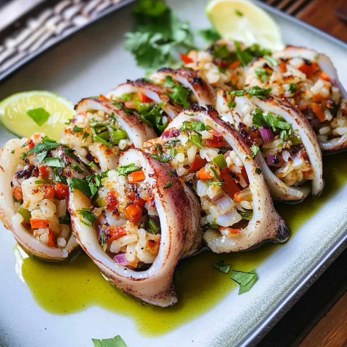 Gefüllter gegrillter Tintenfisch: Ein Genuss vom Grill